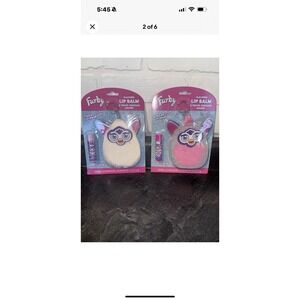 2 -2025 FURBY Plush Furry Stuffed Animal Key Chain Lip Balm Holders